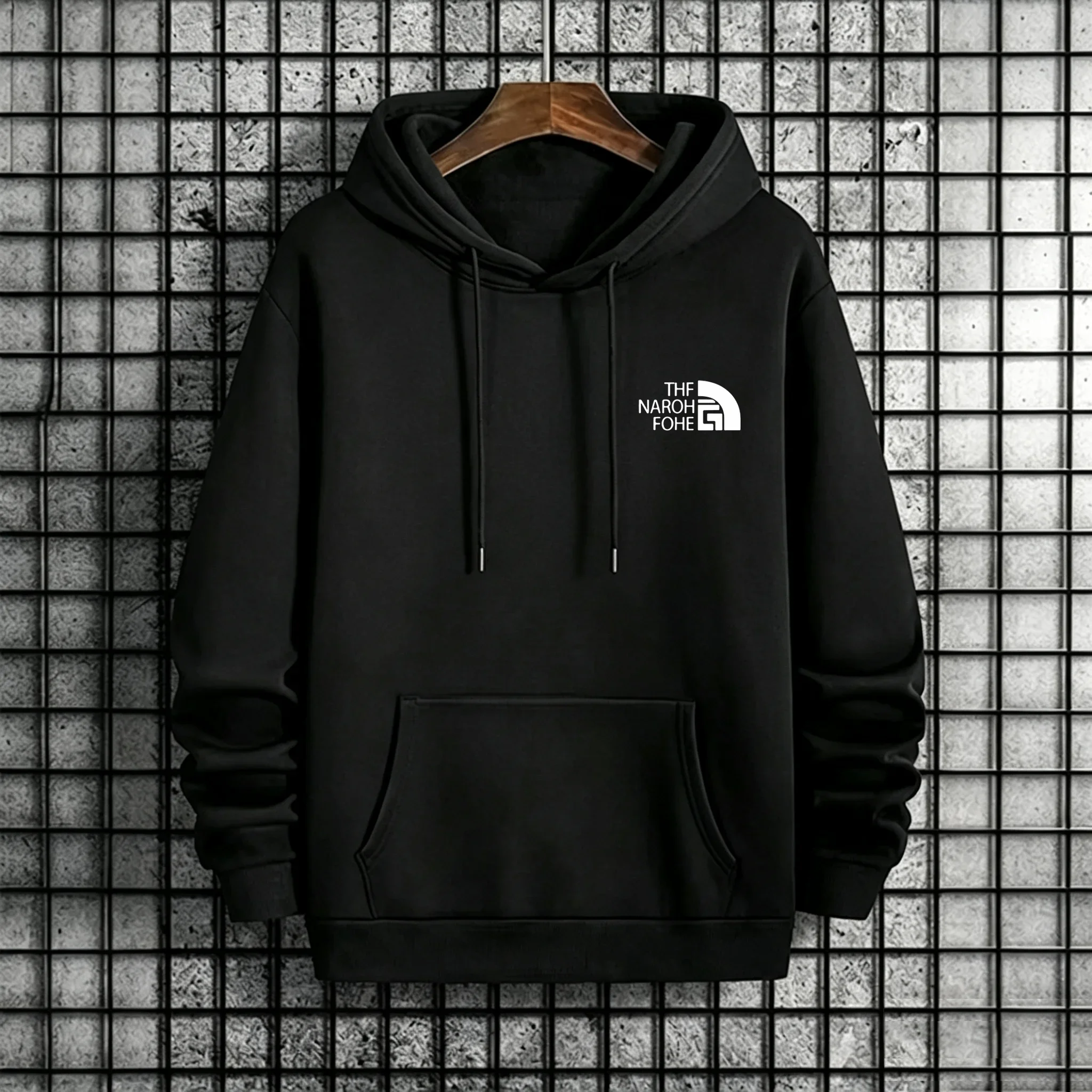 Moletom Masculino de Outono/Inverno, Moletom Quente de Alta Qualidade, Pulôver Casual Masculino para o Dia a Dia, Casaco com Capuz para Atividades ao 