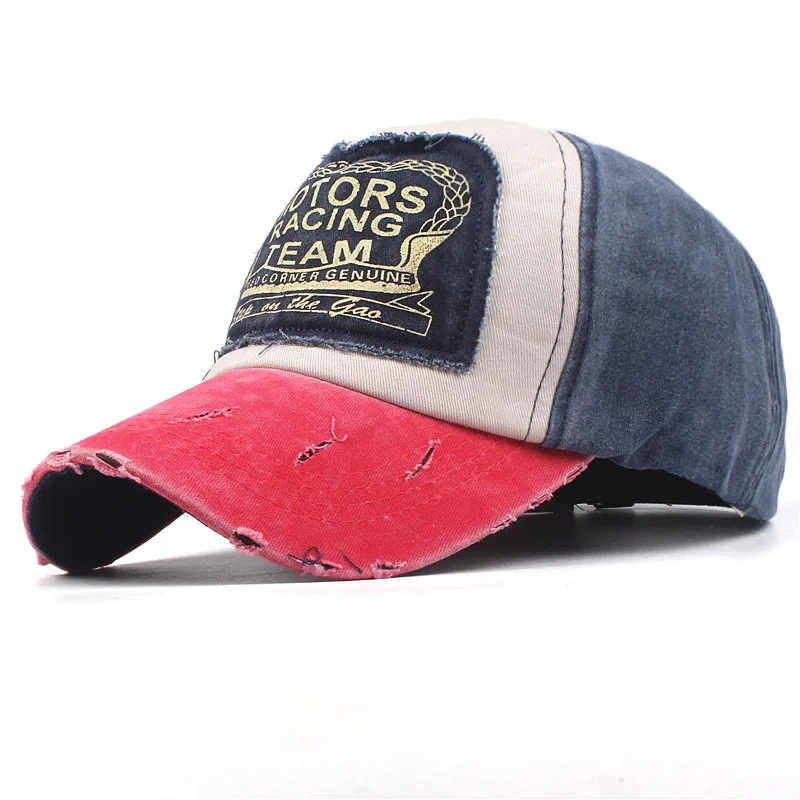 Czapka baseballowa z denimu w stylu vintage dla mężczyzn i kobiet, czapka typu snapback trucker z naszywką z literami, unisex, na wiosnę i jesień, czapka hip-hopowa