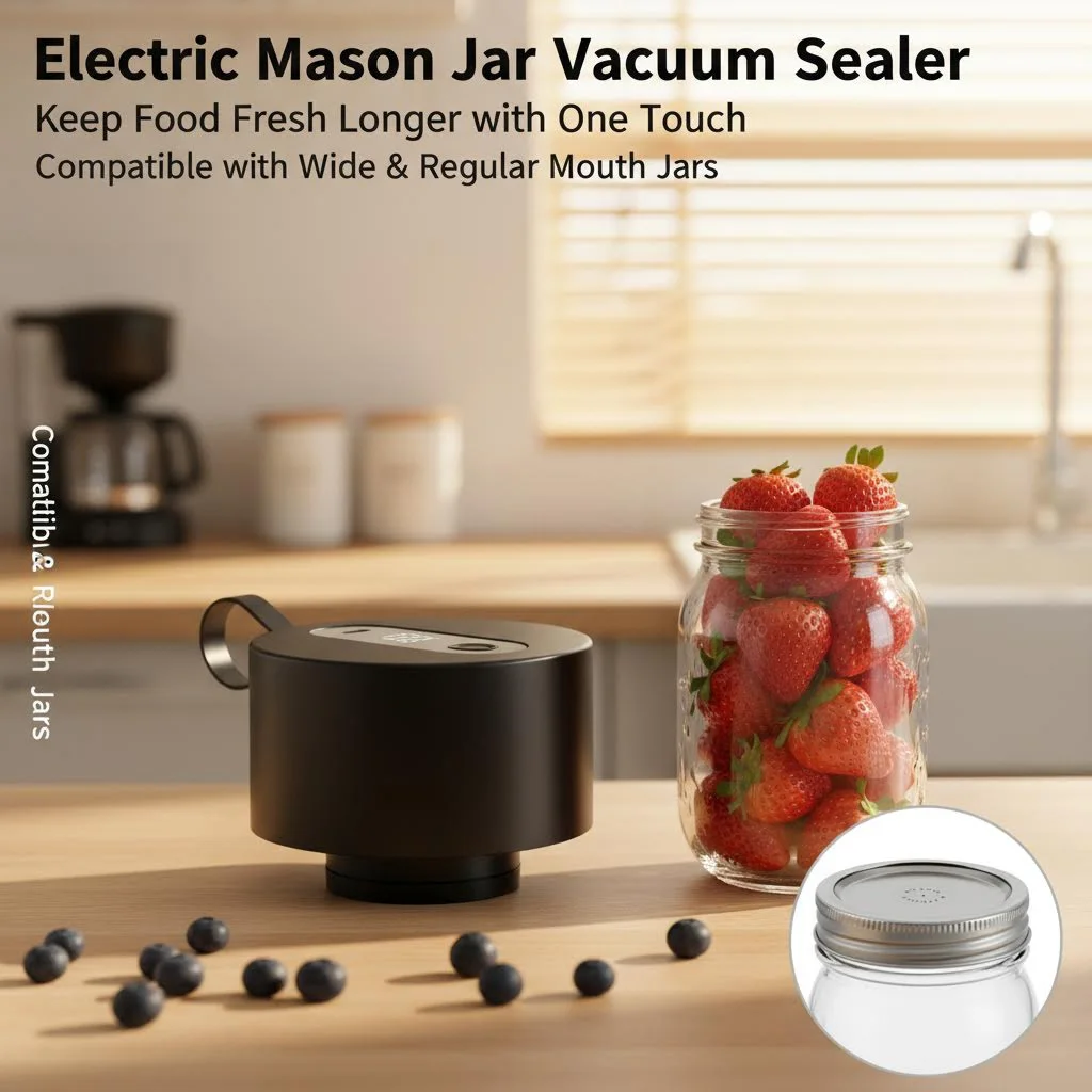 

Three-in-one electric Mason jar sealing machine upgrade, can sealing machine, canned vacuum sealing machine, canned food production supplies and equipment – heavy-duty Mason jar can sealing device, suitable for jam, dried goods, and grain canning.