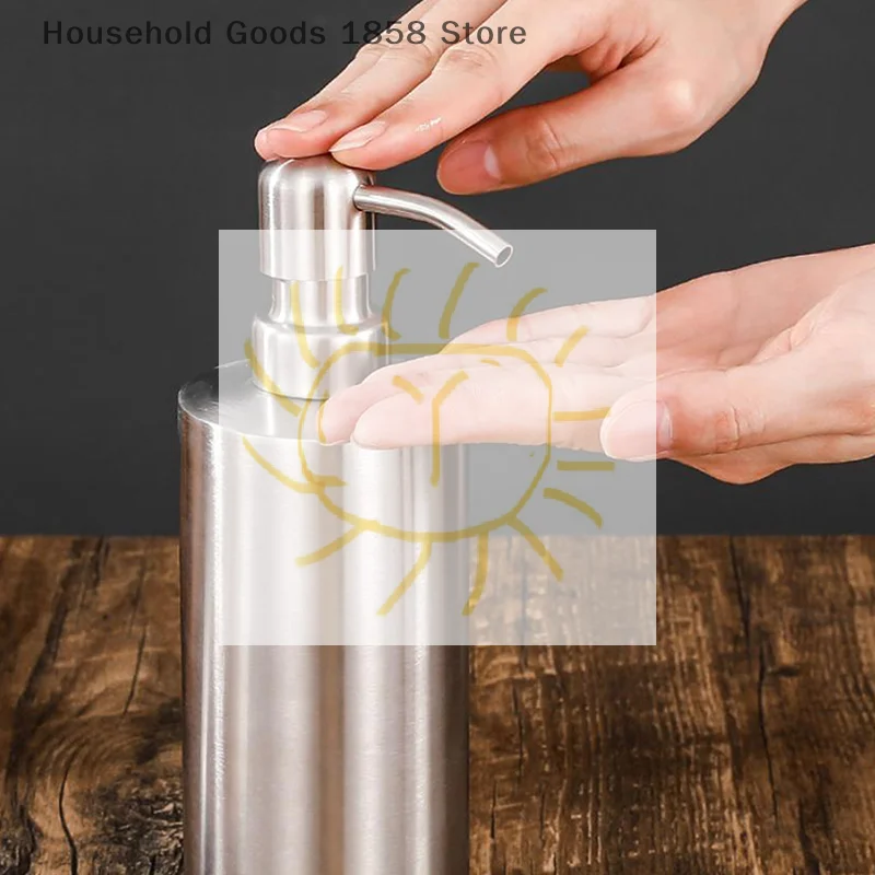 

Stainless Steel Hand Wash Dispenser Portable Anti-rust Replacement Refillable Washable Reusable Stylish Home Bathroom Bottle