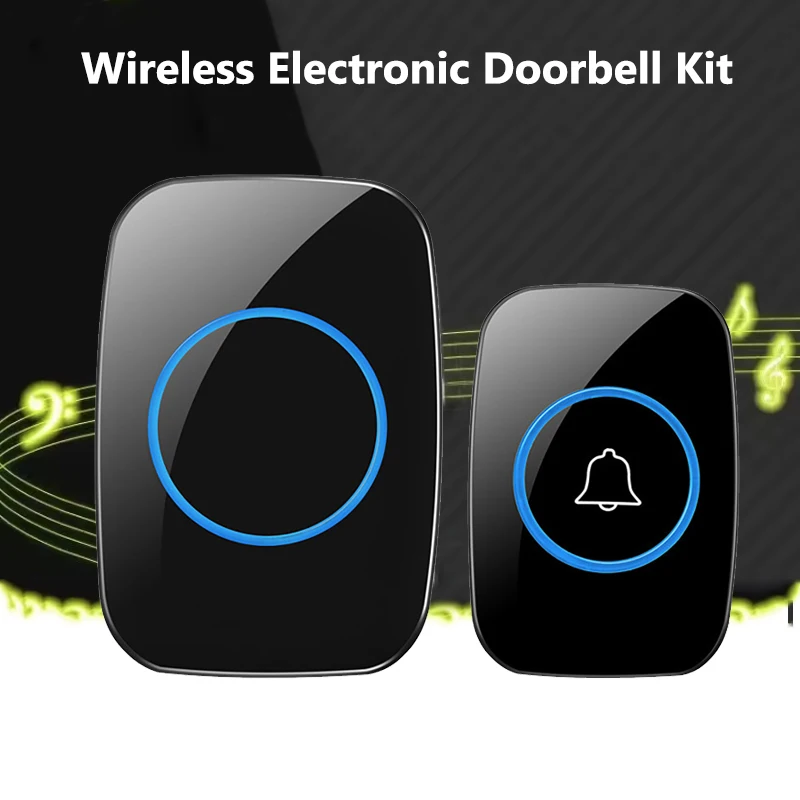 

New Home Welcome Doorbell Intelligent Wireless Doorbell Waterproof 300M Remote Control EU/AU/UK/US Plug Smart Door Bell Chime