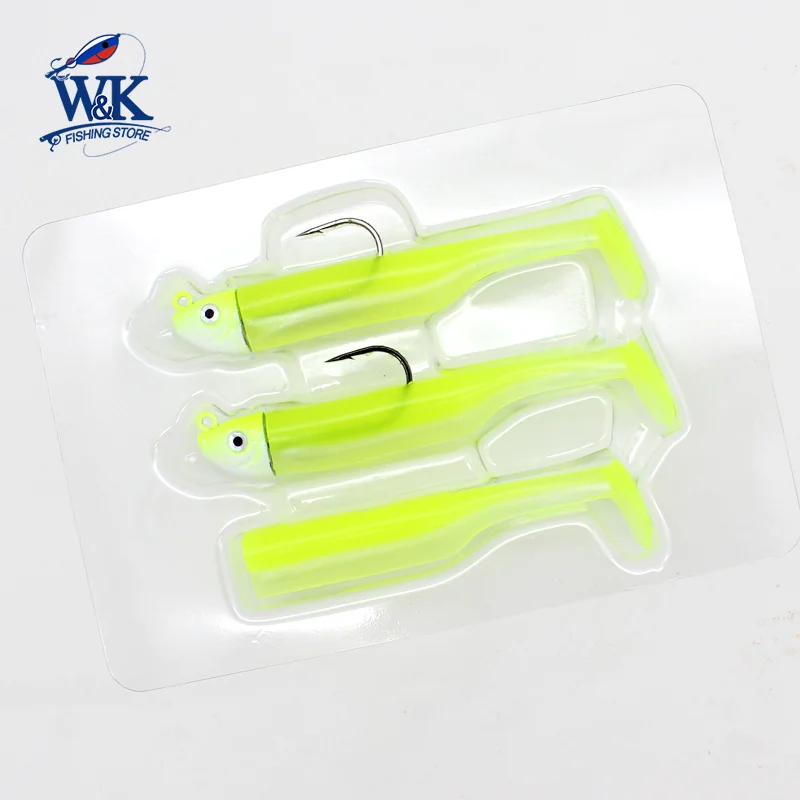 5 g JIG Head Rock Fish Lures with 6 cm Soft Bait  Seabass Island Fishing Lure for Perch Pike Swimbait Shad, and Zander with