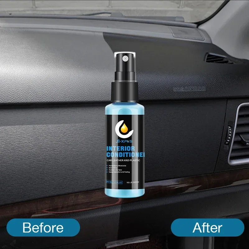 Car Interior Coating Plastic Leather Polish Refinisher Plastic Leather Repair Conditioner Car Interior Care Fluid More Shine