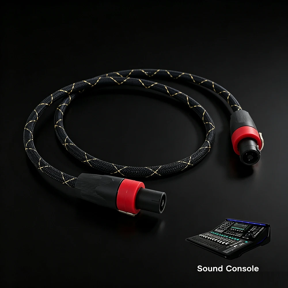 High fidelity pure copper Patch Cords - Speakon to Speakon audio plug Professional Cables amplifier connection professional