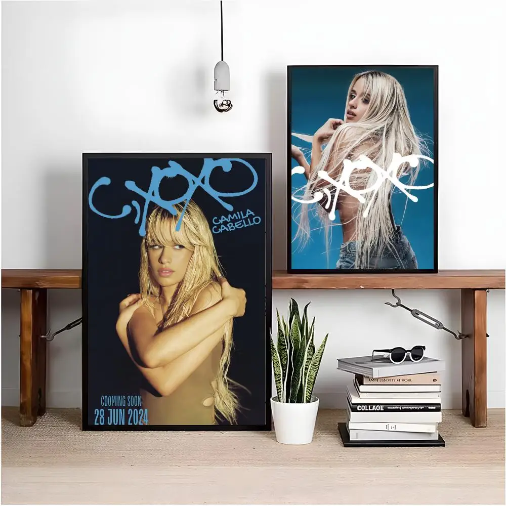 المغني C-كاميلا كابيلو اللوحة الخط عالية الجودة القطن قماش ملصق جدار الفن لغرفة المعيشة الحديثة مقهى ديكور #2