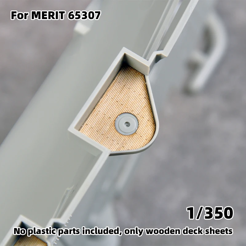 Modell-Upgrade-Teile: Lasergeschnittene Holzdeckplatte mit selbstklebender Ankerkette für Merit/I Love Kit 65307 HMS Ark Royal 1/350 – Detail 2