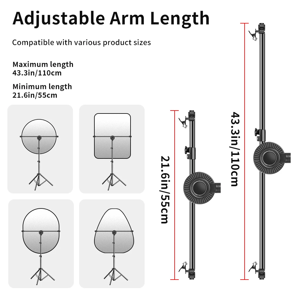 BSVLAR Reflector Board Clamp Stand for Photography - Compatible with  Reflector Boards - 60, 80, 110cm Reflector B