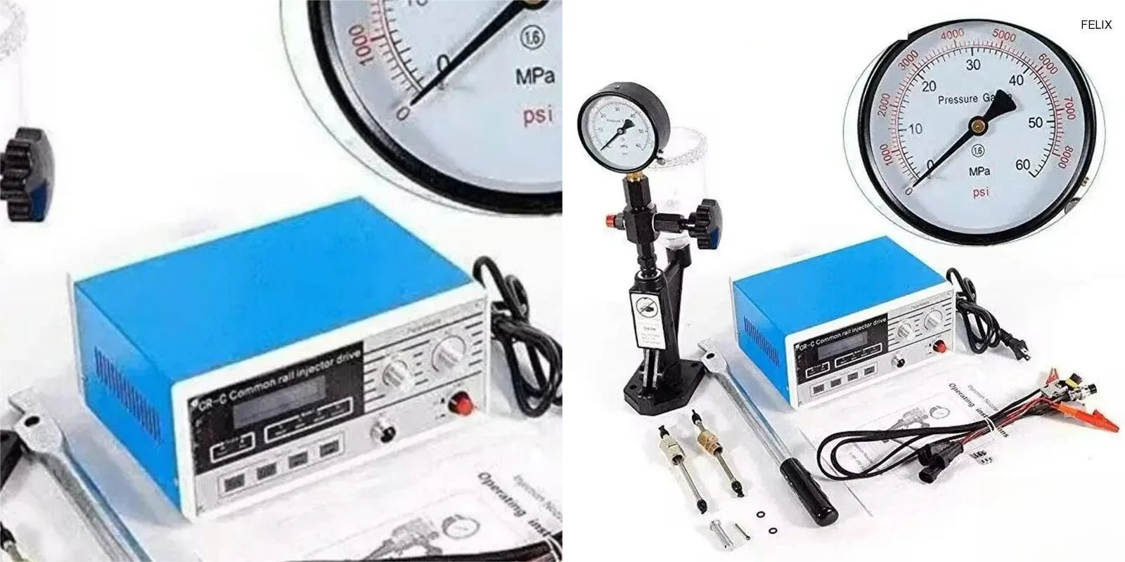 CR-C Multifunctional Diesel Common Rail Injector Tester + S60H Nozzle Validator, Common Rail Injector Tester Tool Set