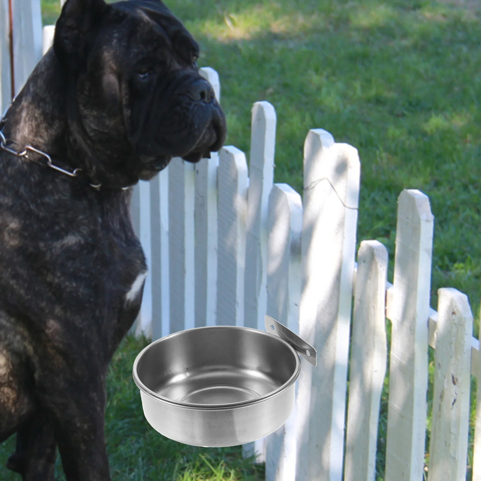 

Durable Stainless Steel Dog Bowl Smooth Design Easy Wash Cage Mount Pet Feeder Crate Bowl Dog Crate Bowls Hanging