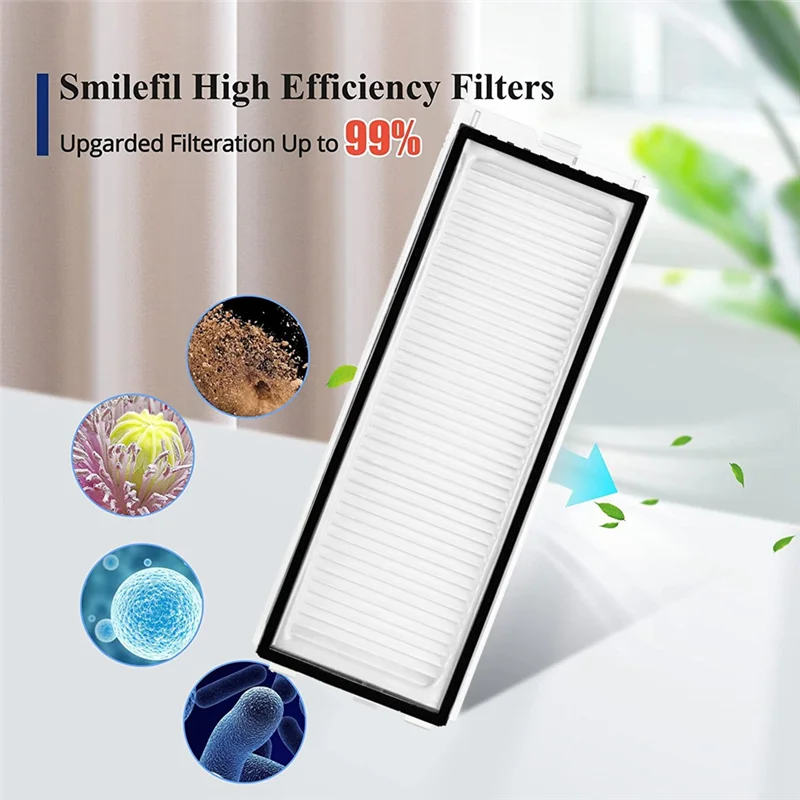 

ABUD-8PCS Washable Filter Hepa Filter For Roborock Q Revo Maxv / Roborock P10 Pro Robot Vacuum Cleaner Replacement Accessories