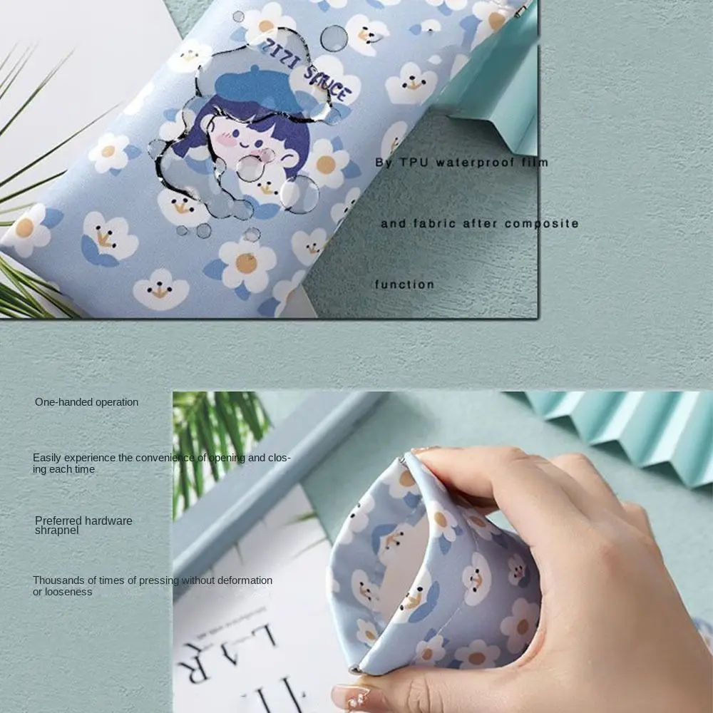 Cute PU Leather Glasses Bag Cartoon Printed Storege Case Glasses Box Portable Eyewear Protector