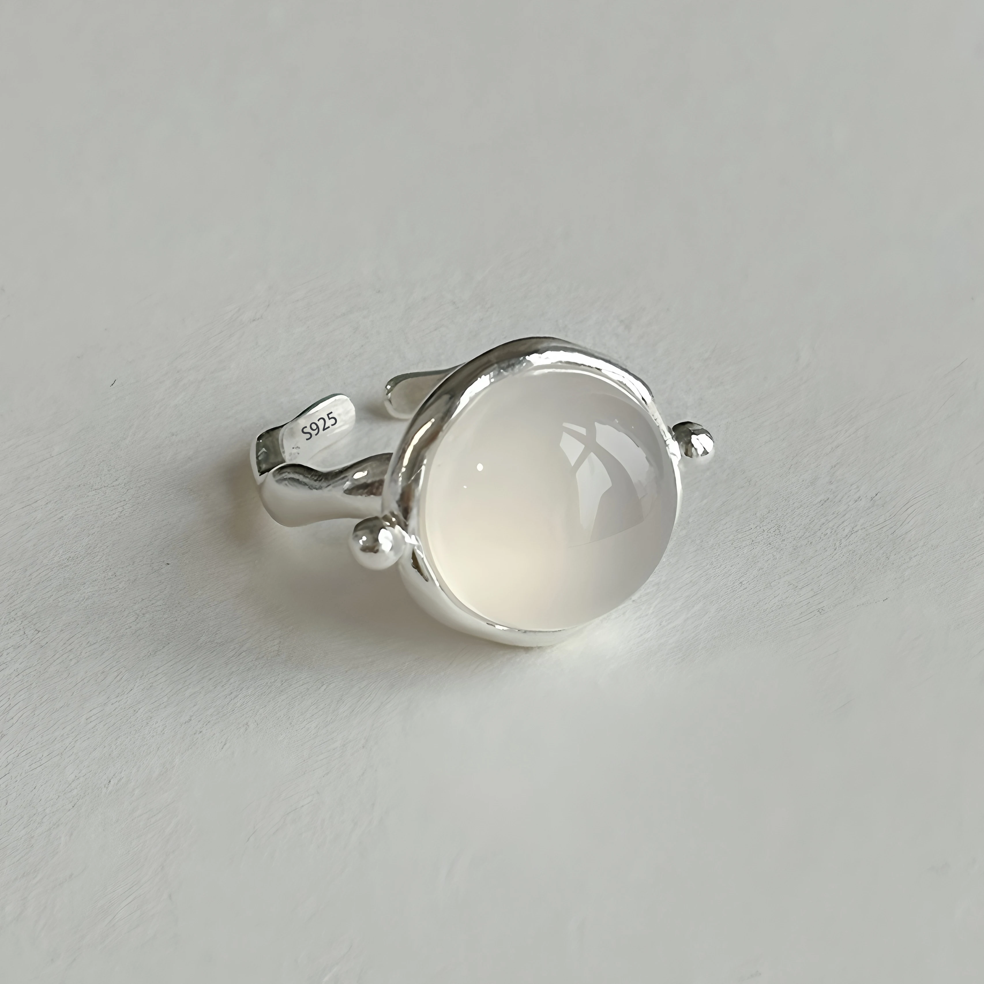 Women's 925 Sterling Silver Geometry Crystal Ring, Punk Style