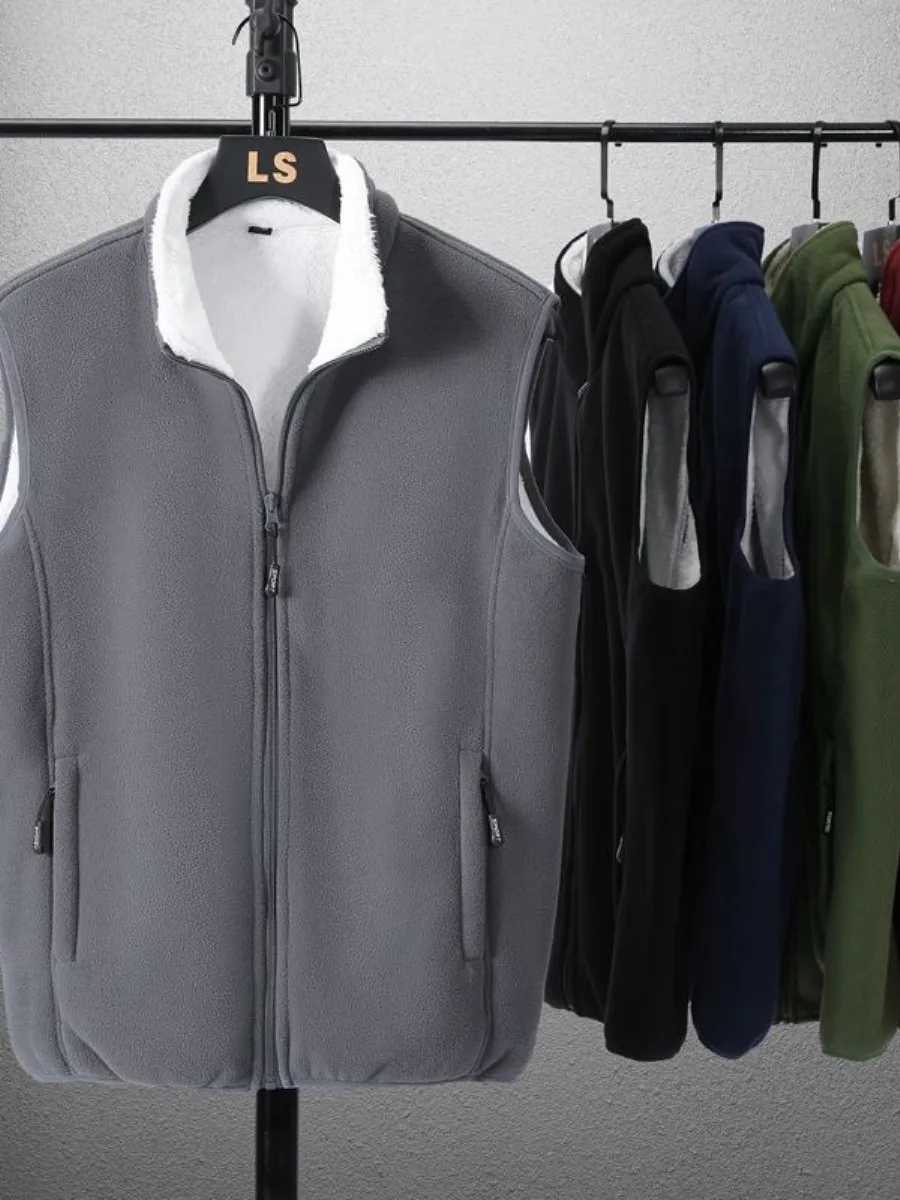 

Светоотражающий спортивный жилет Thiened Fce с высоким воротником, утепленный, для бега, большой размер