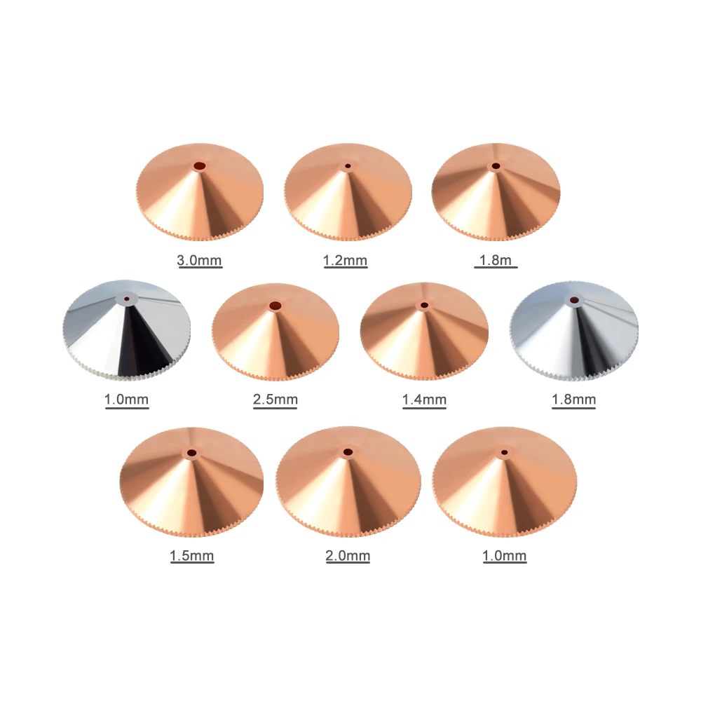 10PCS Lasermondstuk Enkel Dubbel Verchroomd Lagen D28 D32 Kaliber 1.0-5.0mm voor Raytools Precitec WSX CNC Fiber Snijkop - afbeelding 2
