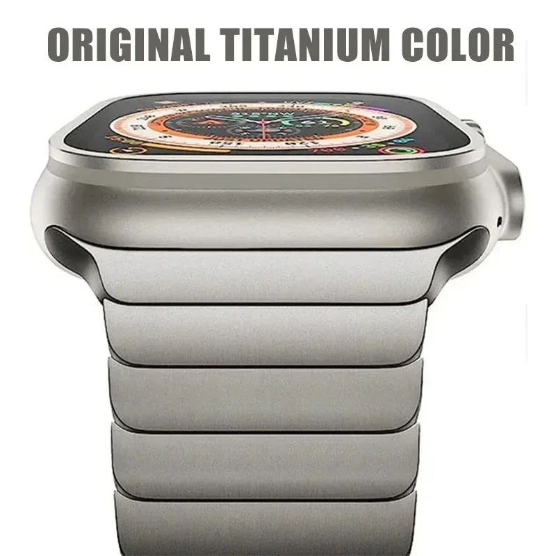 

Титановый цветной ремешок для Apple Watch Band Ultra 2 49 мм 9 8 7 5 4 se 6 для iwatch 45 мм 41 42 44 мм 38 40 мм браслет из нержавеющей стали