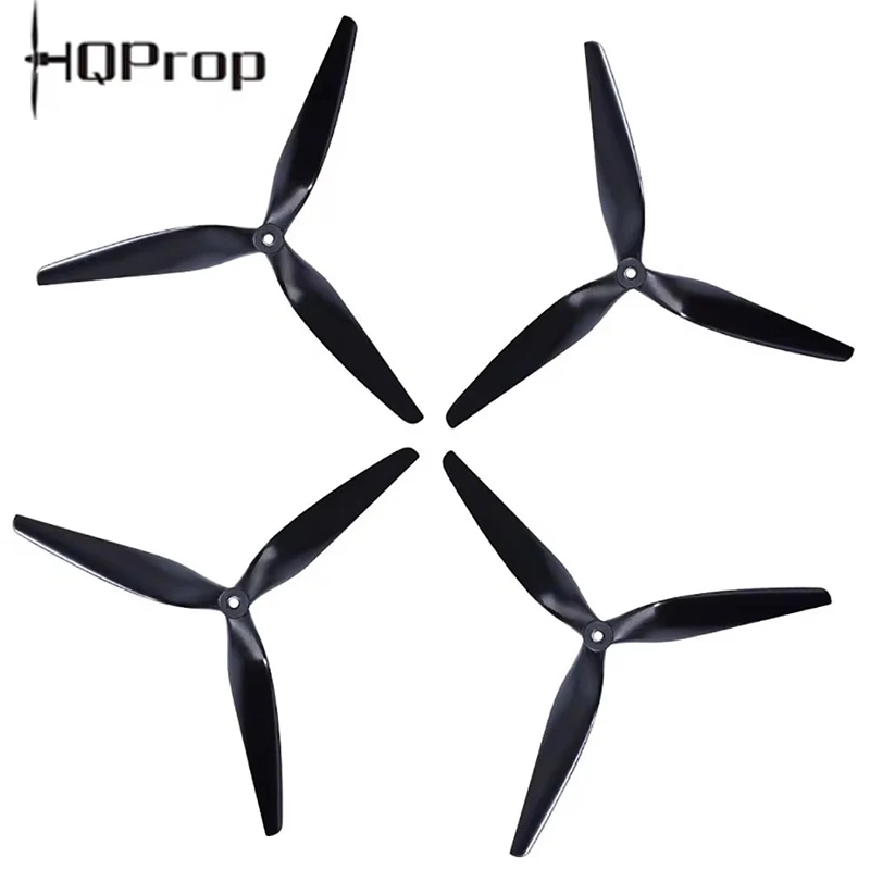 2Pairs HQProp 10X5X3 1050 HQ Macroquad Prop 1050 10inch 9inch 3 Blades Black Carbon Reinforced Nylon Propeller for RC FPV Drones