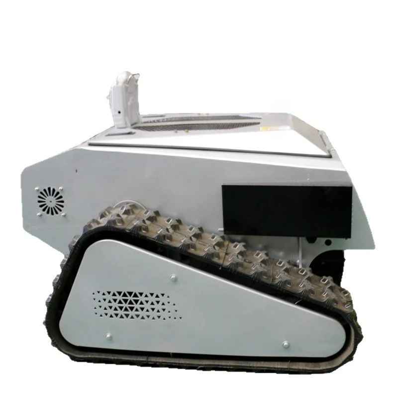 550Mm wide operation lithium battery crawler lawn crusher, remote control orchard mower lawn mowing machine