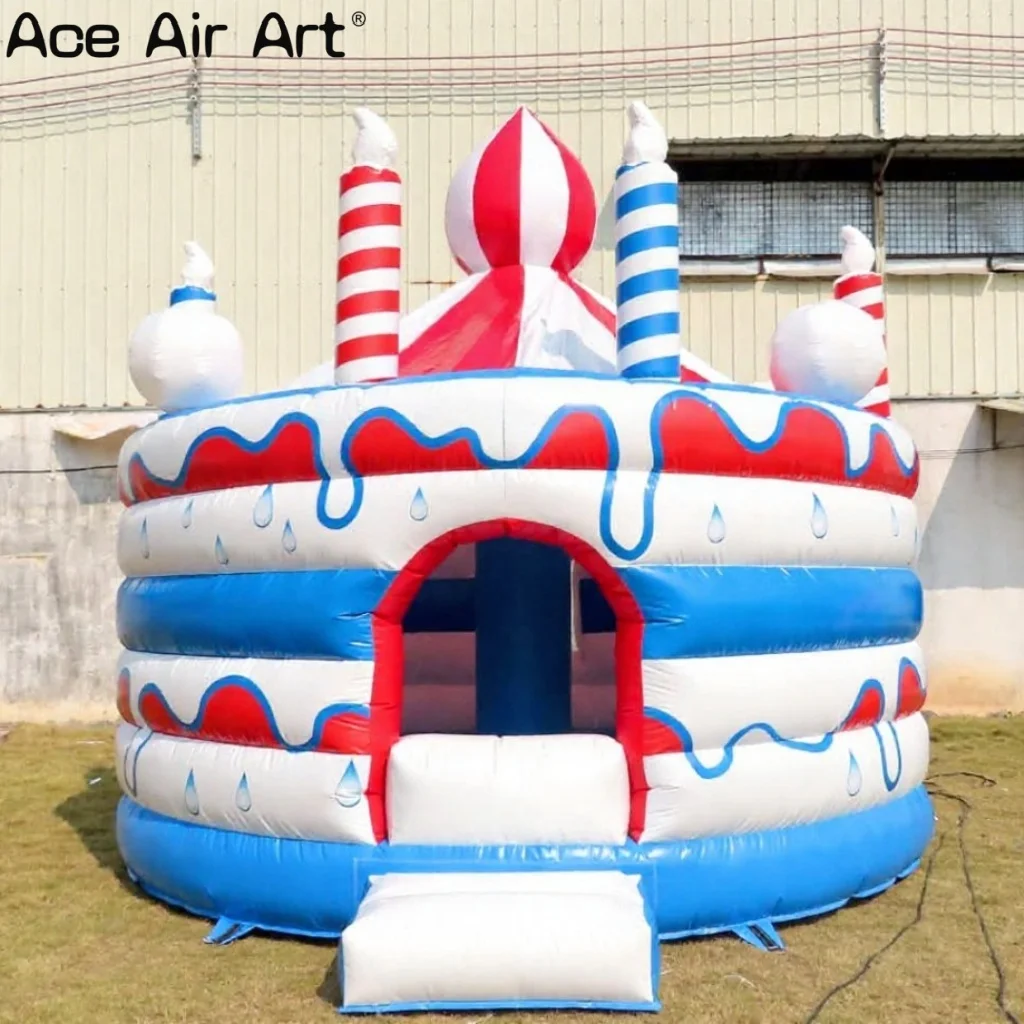 Aufblasbare Kuchen-Türsteher, Burgen mit Abdeckung, für Kinder, springende Hüpfburg, Trampolin, Hüpfburg, aufblasbarer Türsteher
