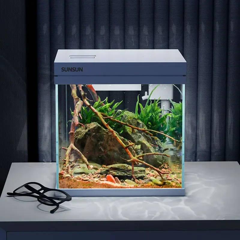 Nordic Simple Design Aquariums Glass Desktop Living Room Originality Aquariums Fish Tanks Modern Pet Products Аквариум LLAQ