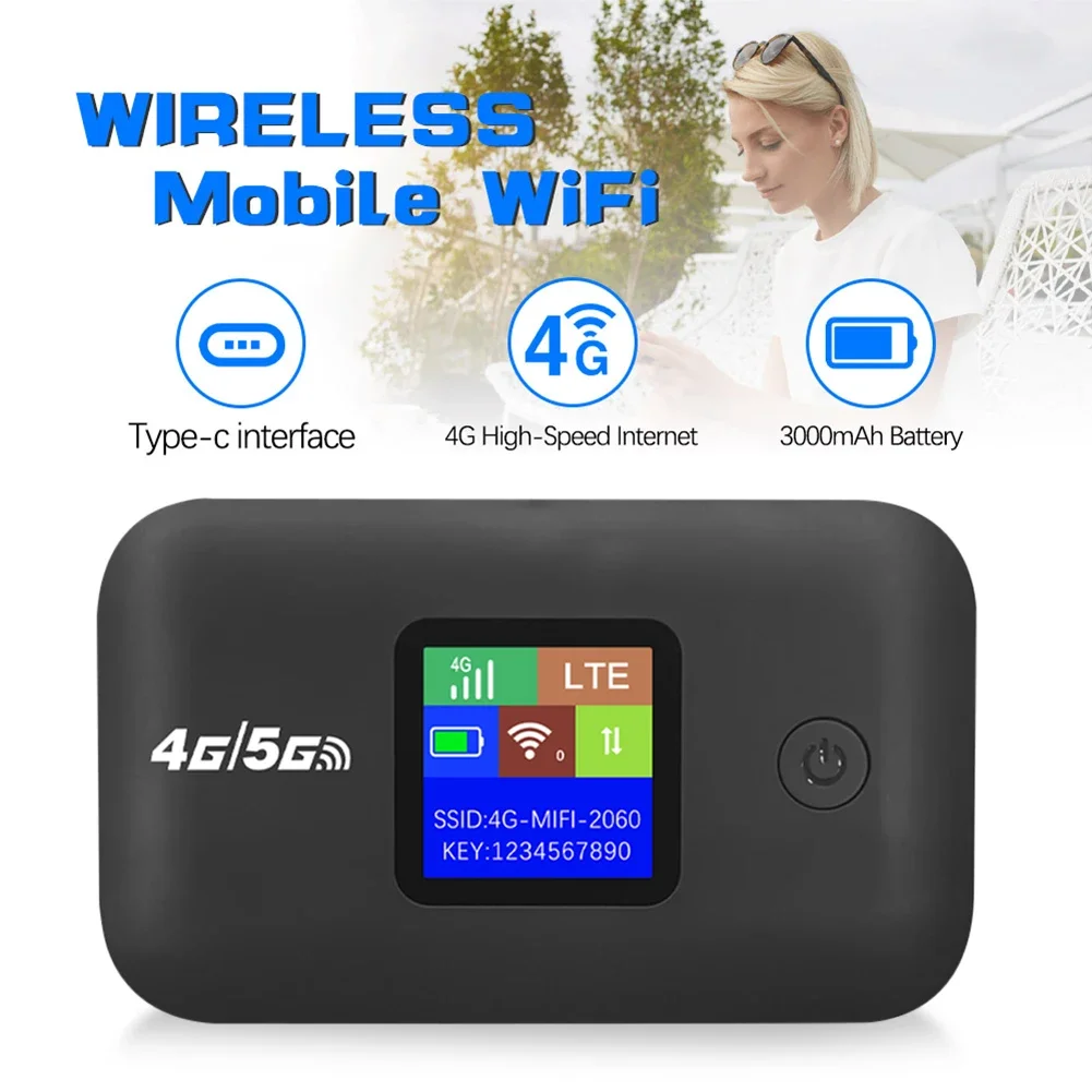 4G Lte WiFi Router 150Mbps Portable Wireless MiFi Modem 3000mA Mini Outdoor WIFI Hotspot with SIM Card Slot Mobile Pocket Router