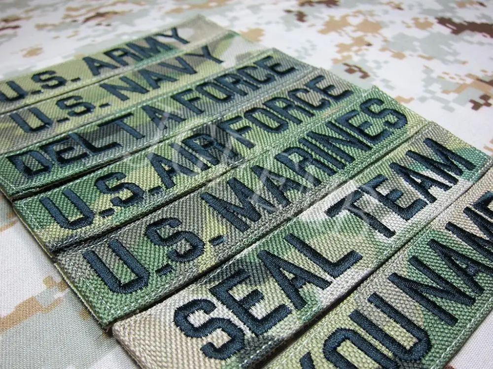 Nylon Multicam Custom Name tapes Chest Tapes Services Tapes morale tactical military  Embroidery patch Badges