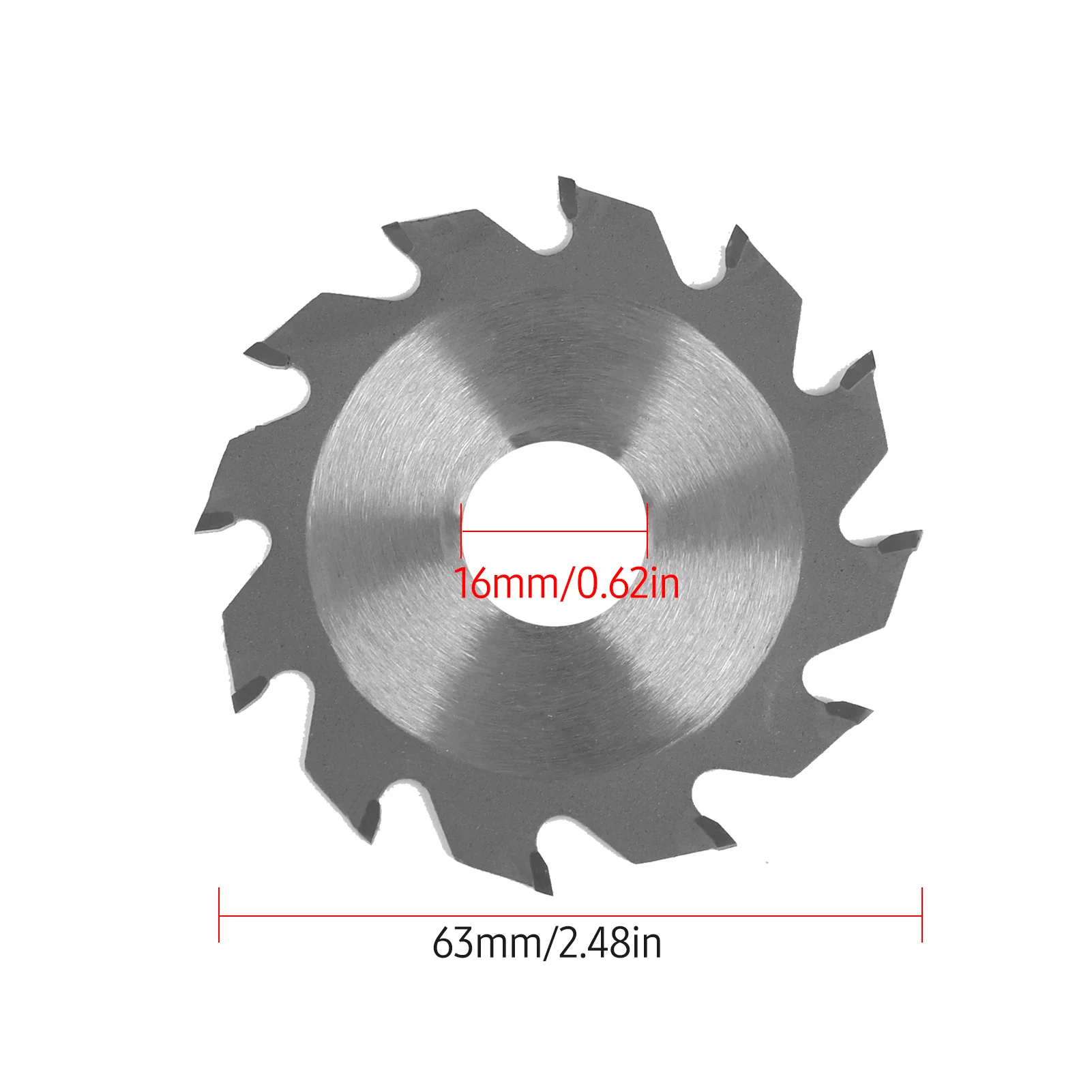 Kettingzaagbladenset 2,5 inch 63mm Zaagbladenset 4 stuks met hars, diamant 60mm, HSS en TCT bladen voor mini elektrische zaag