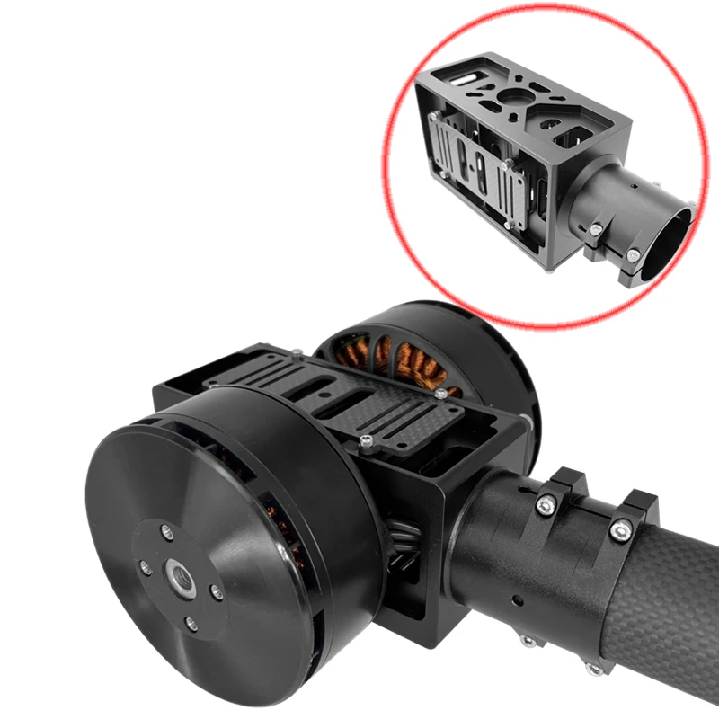 6061 Aluminum Alloy Dual Motor Mount Installation Bracket ESC Fixing Base Dia. 40mm Tube Fixture Holder for Heavy-duty DIY Drone