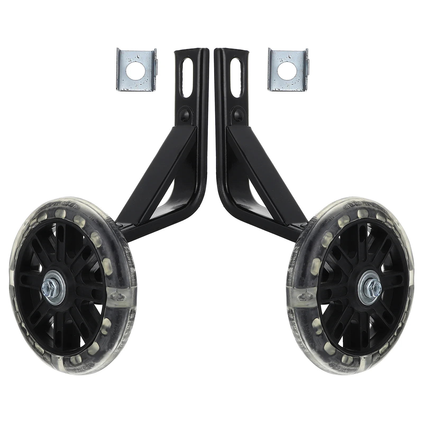1 Pair Glowing Training Wheels For Bike Stabilizer Wheel Rear Wheel Support Adjustable Auxiliary Wheels Bike
