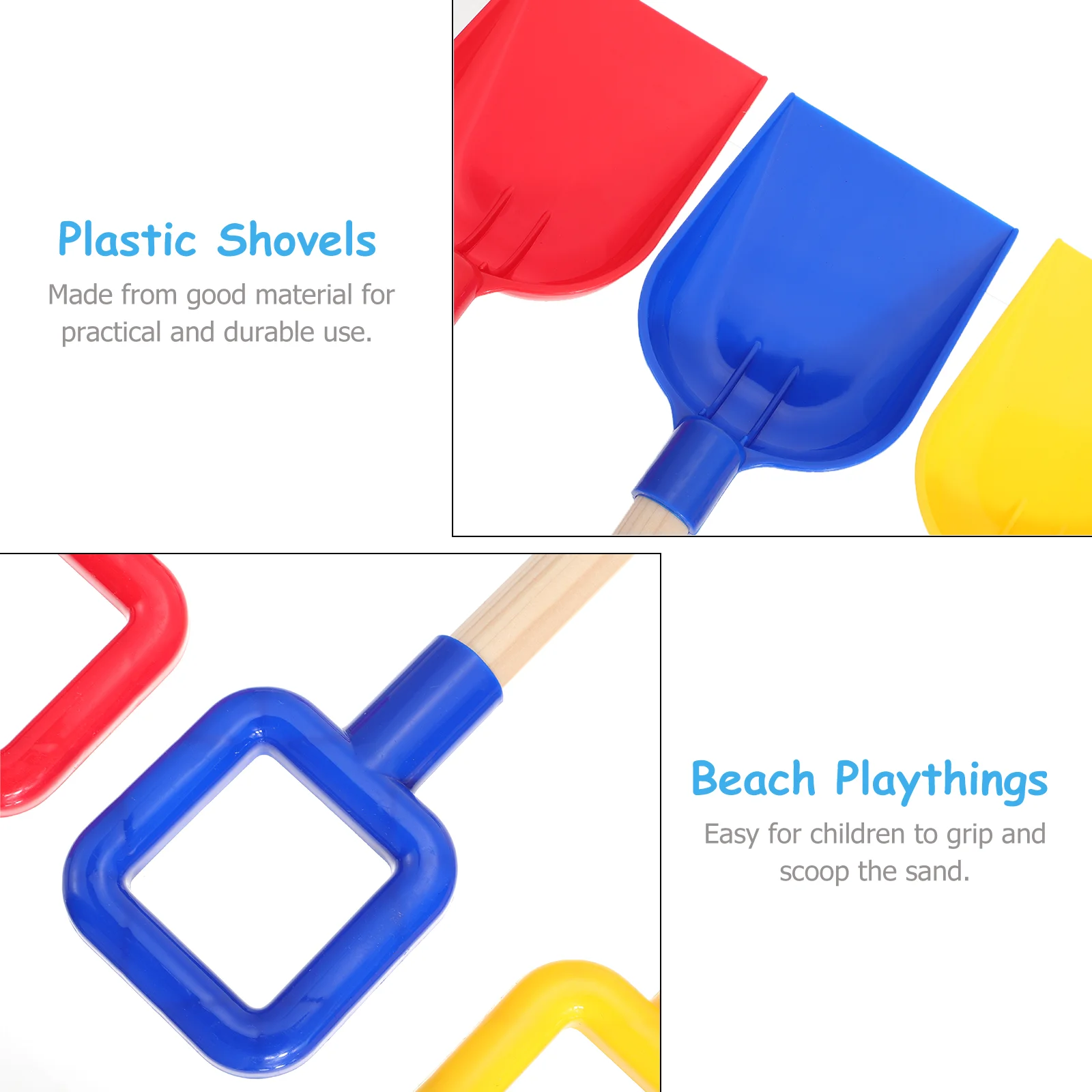 3 Pcs Beach Play Toy Children Playthings High Quality Shovels Plastic for Garden