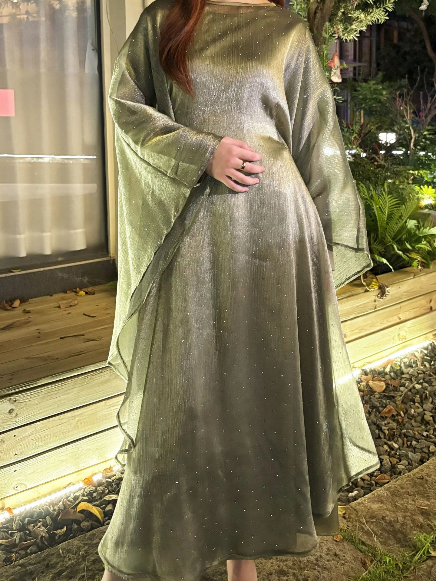 2pcs Ramadan Diamonds Abaya Muslim Sets for Women Cloak Dress Turkey Kaftan Eid Djellaba Kebaya Caftan Marocain Femme Robe Suits