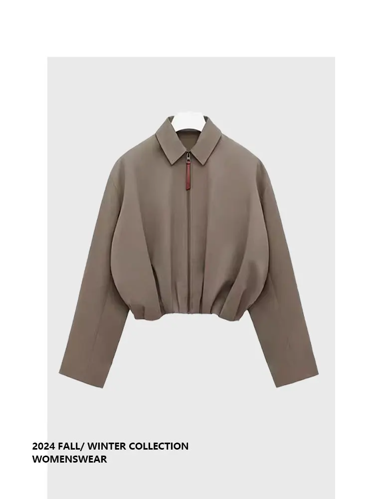 

Forever 2 Balloon ape ort Jaet на молнии Повседневное универсальное весеннее новое женское пальто Long Sve Pear Ape Fit