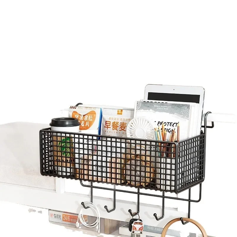 

Dormitory bedside hanging basket bedside shelf, college student free punching storage basket, dormitory upper and lower