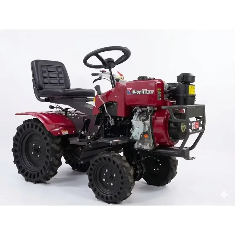 Excalibur 1350mm Wide Working Width Ride-on Power Tiller Diesel Farm Cultivator with 40 Blades