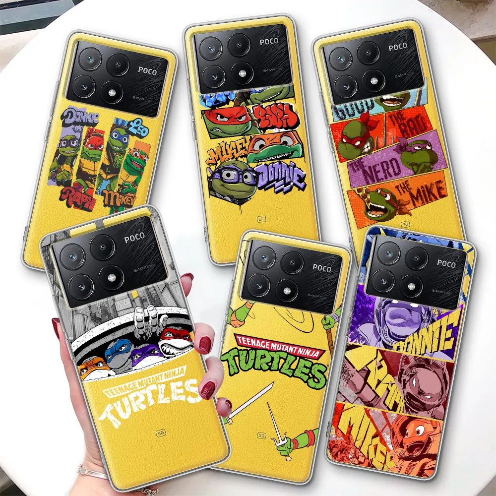 

Чехол Teenages Mutants Ninjas Turtles для Xiaomi Poco F7 Ultra F4 X6 M3 X7 M5s M6 X4 NFC M4 F2 Pro Противоударный чехол из ТПУ для телефона