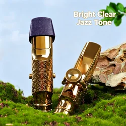 JOYLITE Alto Saxophone Mouthpiece Lava Tone Brass 6 7 8 Jazz Professional Rich Powerful Sound with Cap Ligature