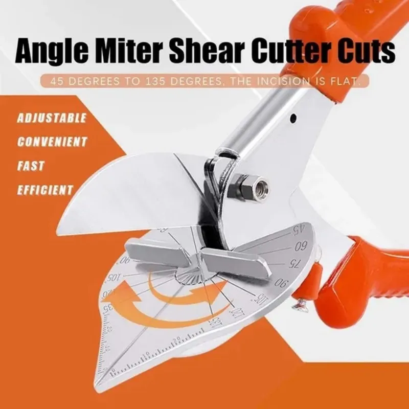 

Multi-Angle Miter Shear Cutter Cut Soft Wood Plastic Rubber PVC Wires with 45-135 Degree Adjustable Angle Scissors DIY Hand Tool