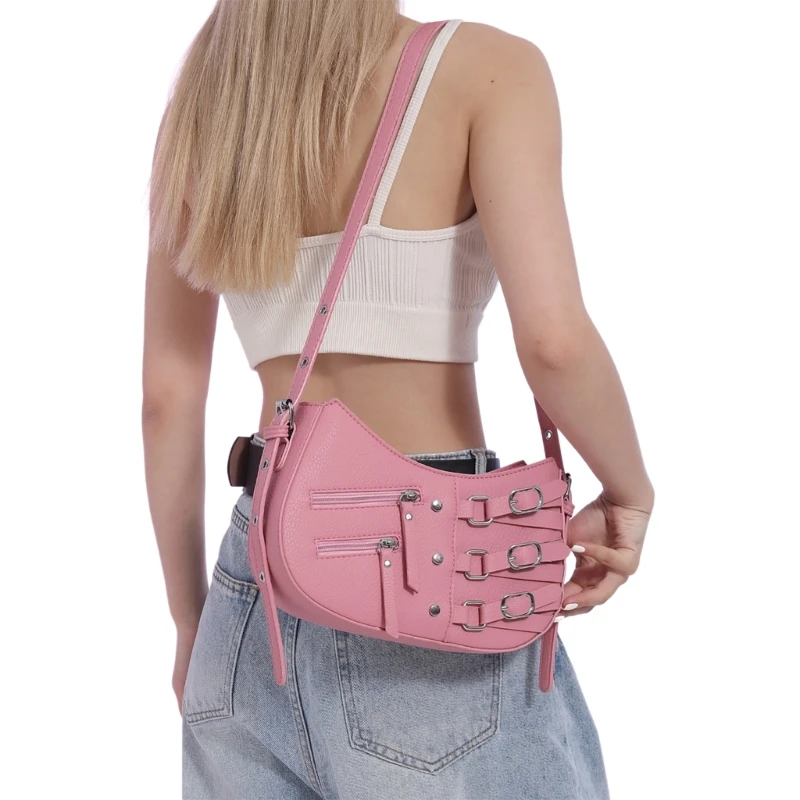 E74b pequena bolsa ombro para mulheres macio couro do plutônio crossbody pacote retro bolsa com alça ajustável