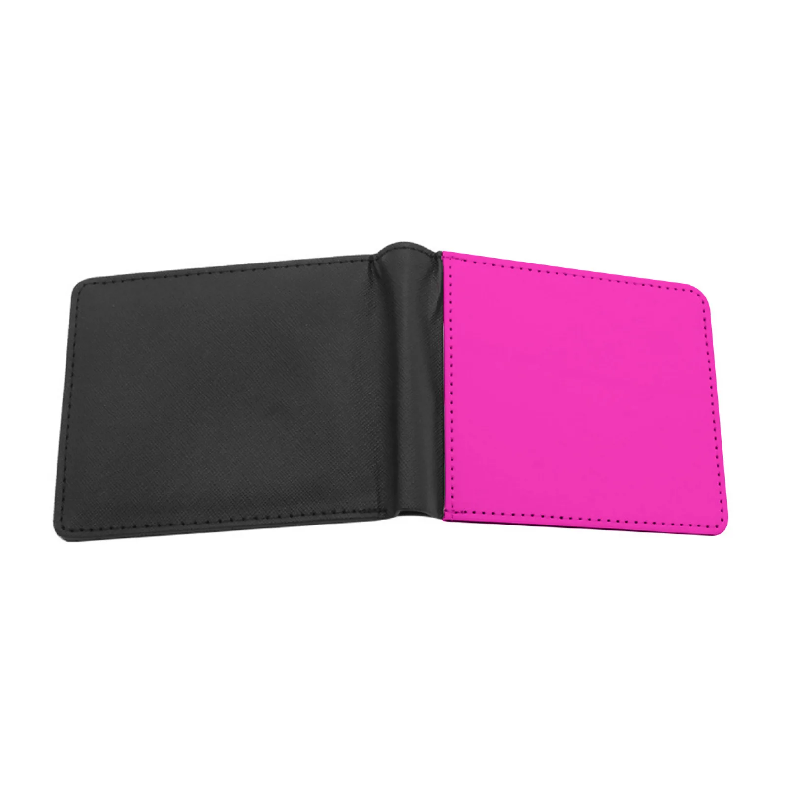 Bright Electric Neon Pink Men Wallets Card Man Wallet Short Purse Bi-Fold Personalized Purses Neon Neon Pink Bright Pink