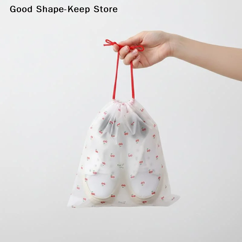 dailyDrawstring Bags 10Pcs Cherry Printed Waterproof Dustproof Lightweight Pouches for Shoe Dust Cover StorageDaily products