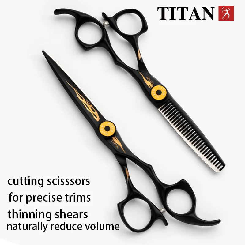 

TITAN Hair scissors professional barber scissors cutting thinning shear new design vg10 steel hair cut salon tool