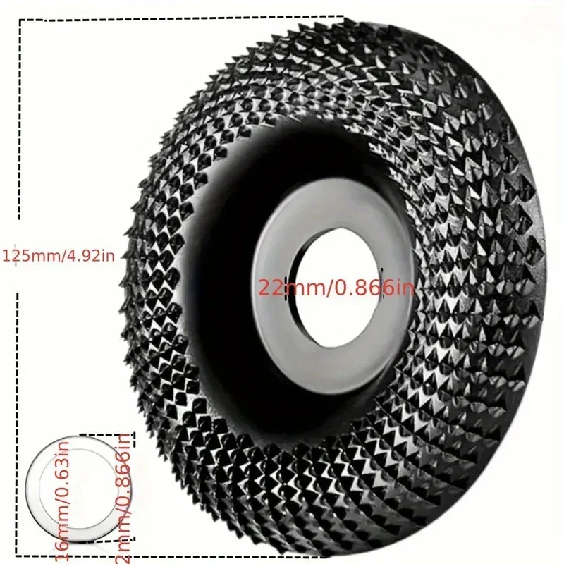 Grinder Wheel Disc 5 Inch Wood Shaping Wheel Wood Grinding Shaping Disk For Angle Grinders Power Tools