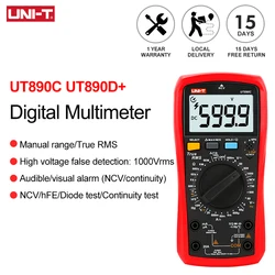 男性用デジタルマルチメータ,UNI-T rms,890c,ut890d,手動レンジ,ac,DC,周波数静電温テスター