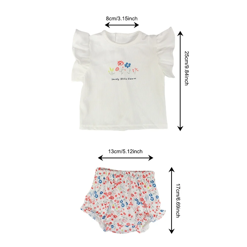4 Styles Cuddly Bebe Reborn Clothes Sets for 45cm-52cm Reborn Dolls Cute Outfits Soft Touch Quality For Doll's Gift