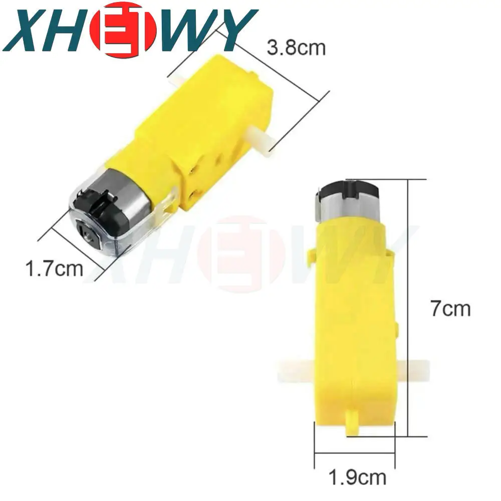 DC Desaceleração Motor TT Motor, forte magnético anti-interferência, chassi de carro inteligente, tração nas quatro rodas, DC3V-6V, 1Pc