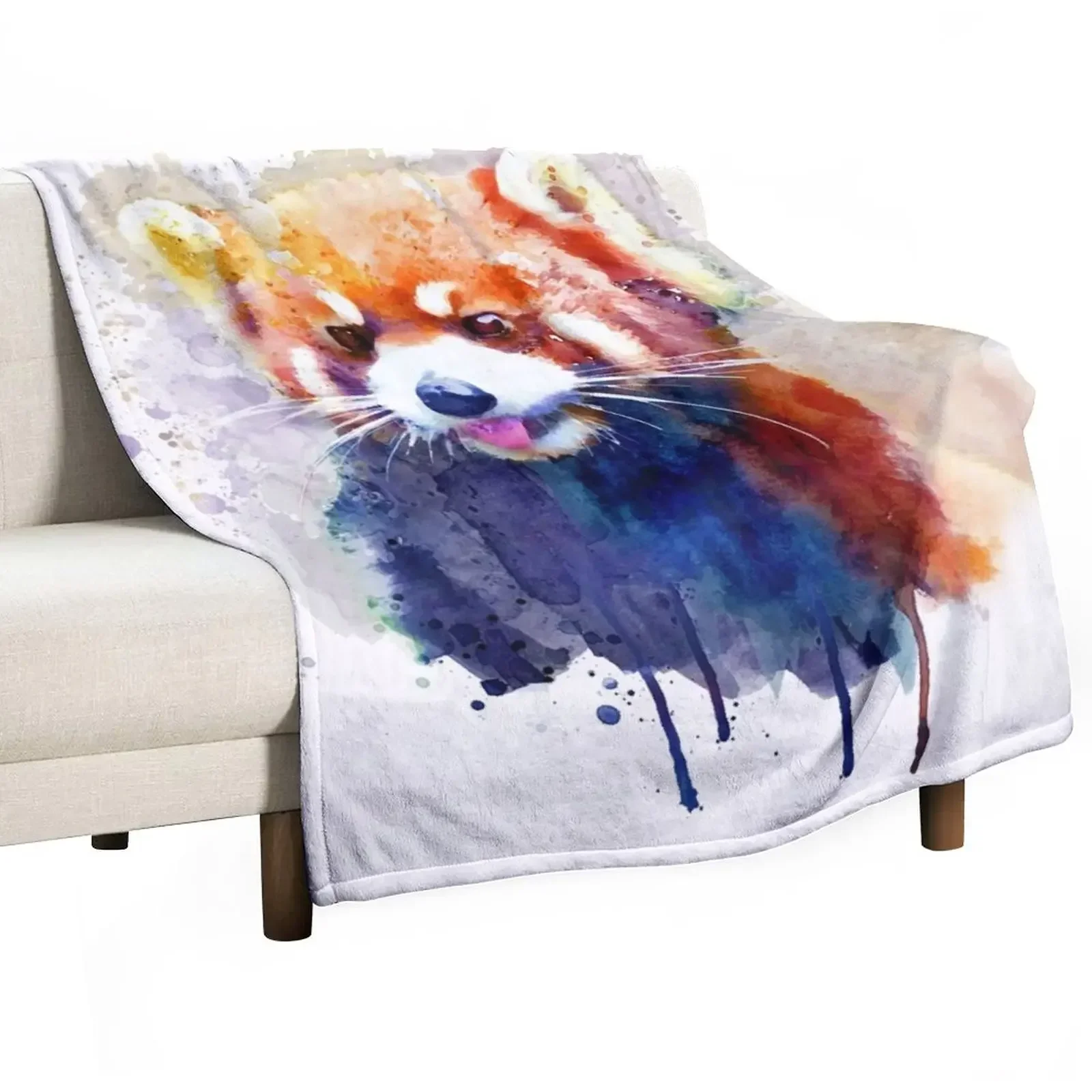 

Red Panda Portrait Throw Blanket Sleeping Bag Large Beach Polar Blankets