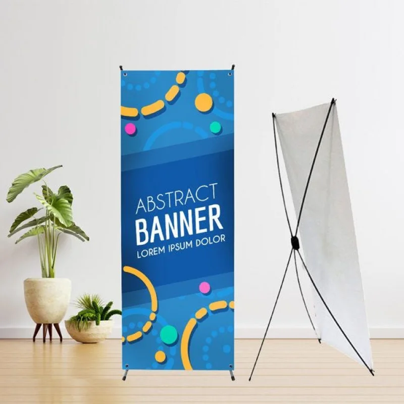 

Customized. x stand advertising display CMYK Digital printing Korean Type X stand