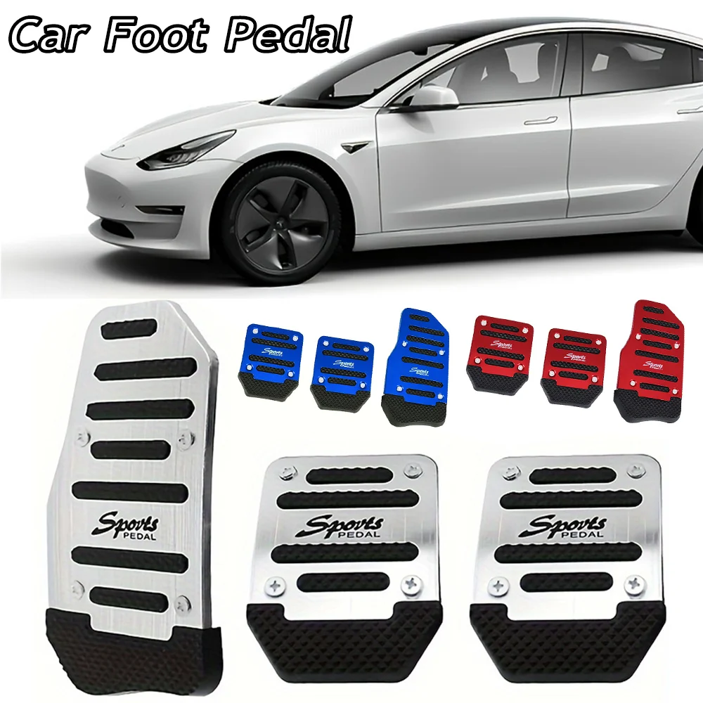 

New Universal Car Foot Pedal Pad Cover Aluminum Car Automatic Manual Gear Brake Accelerator Anti-Slip Pedal Car Accessories