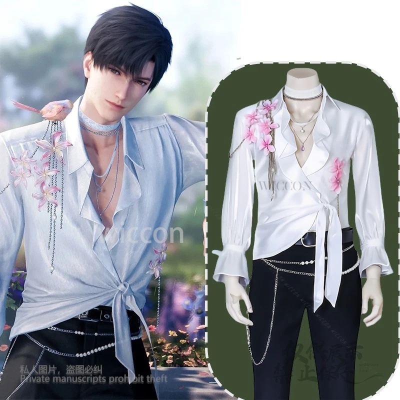 

New Anime Game Love And DeepSpace Zayne Costume Full Suit SpringDate Halloween Party Men Carnival Outfits RolePlay Customized