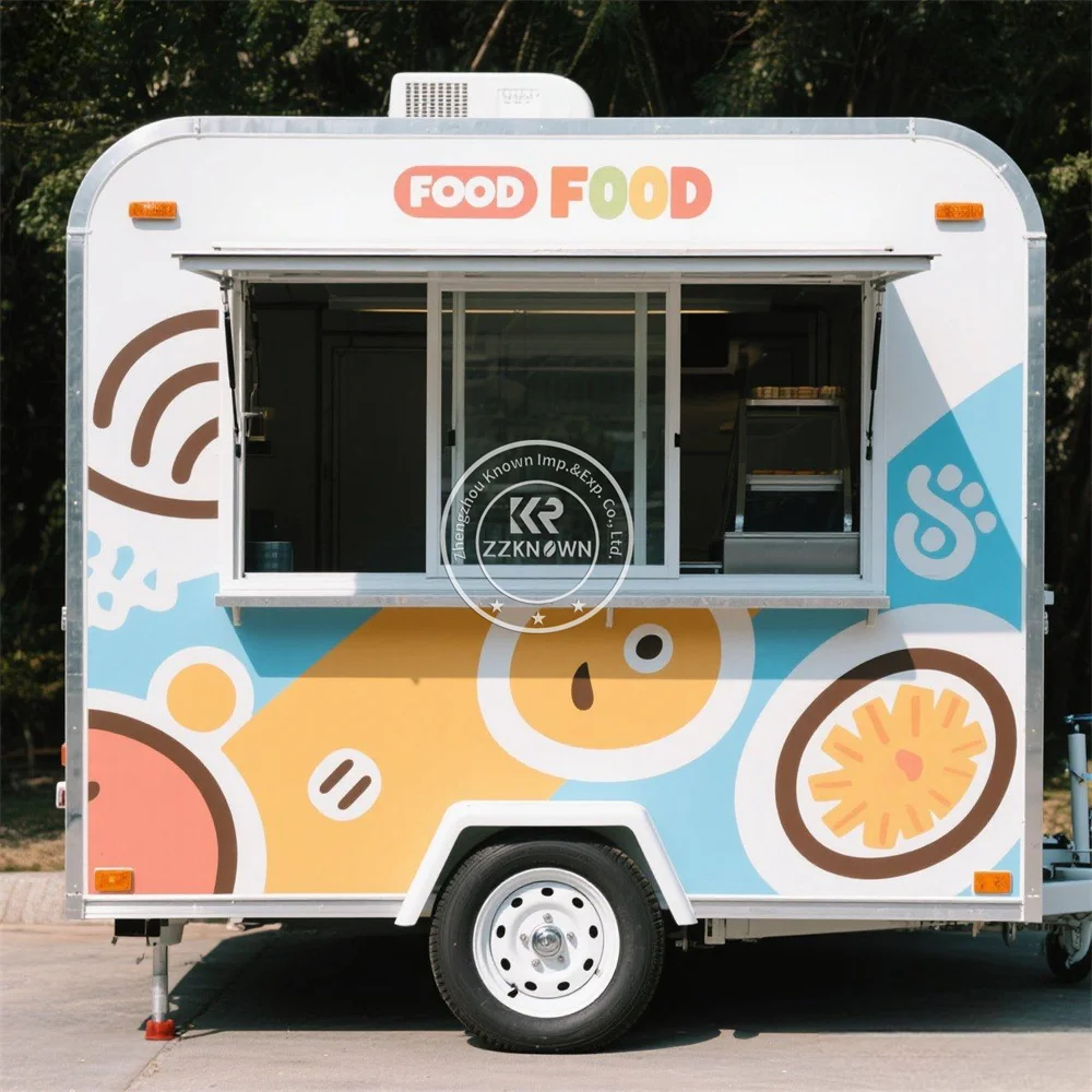 Outdoor Hotdog Coffee Bar Mobile Kitchen Restaurant Fully Equipped Street Concession Catering Food Truck For Sale