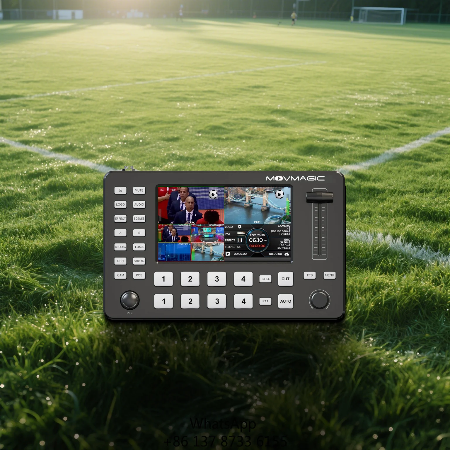 4-channel On-site Switcher Director Console For Input PTZ Control Metal Construction 5-inch LCD Screen Supporting UVC Streaming